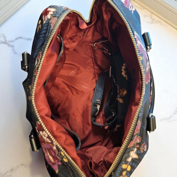 Vera Bradley Black Floral Crossbody Canvas Bag - Picture 6 of 8